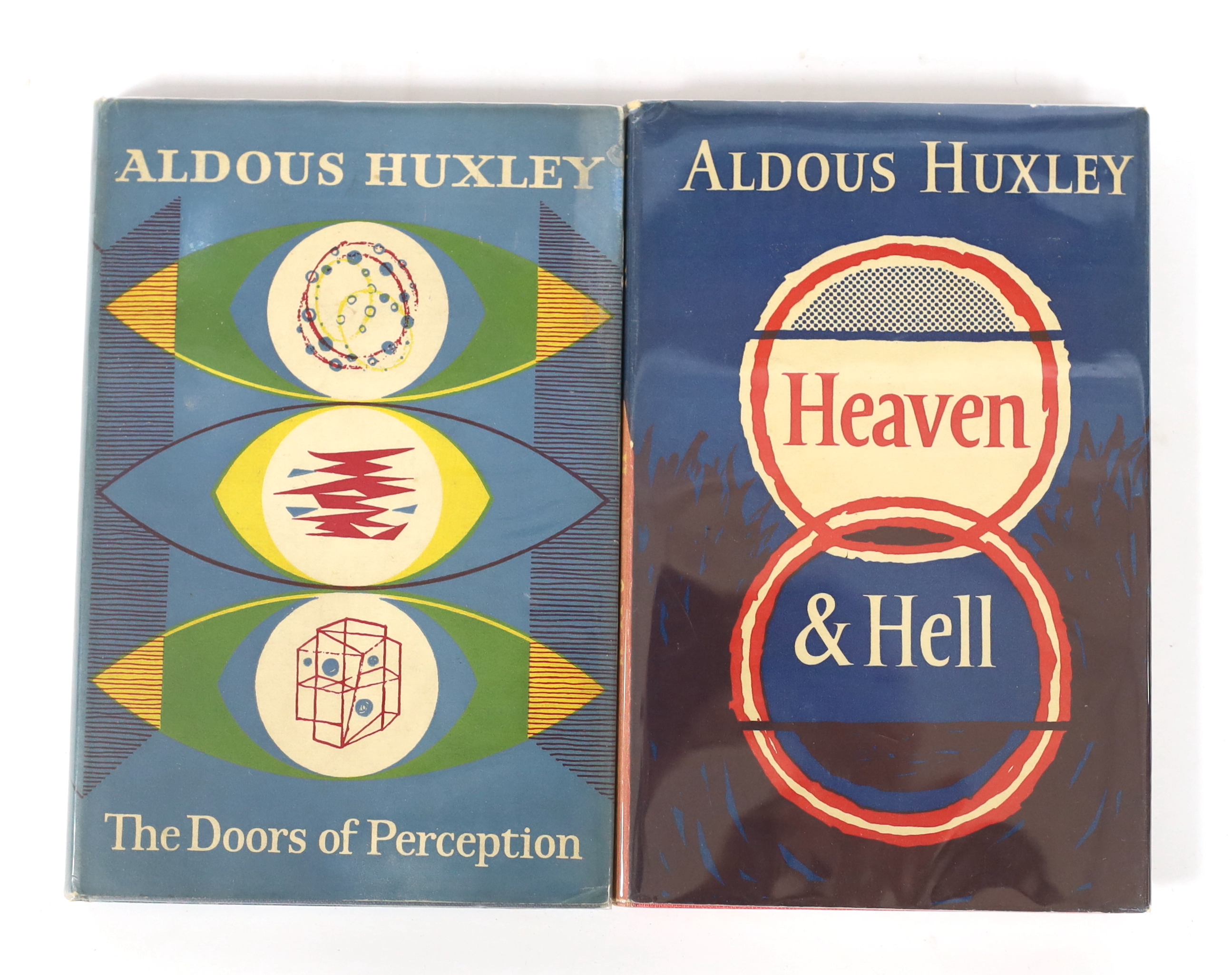 Huxley, Aldous - The Doors of Perception, 1st edition. publisher's cloth and d/wrapper. Chatto & Windus. 1954; Huxley, Aldous - Heaven & Hell. 1st edition. publisher's cloth and d/wrapper, Chatto & Windus, 1956 (2)